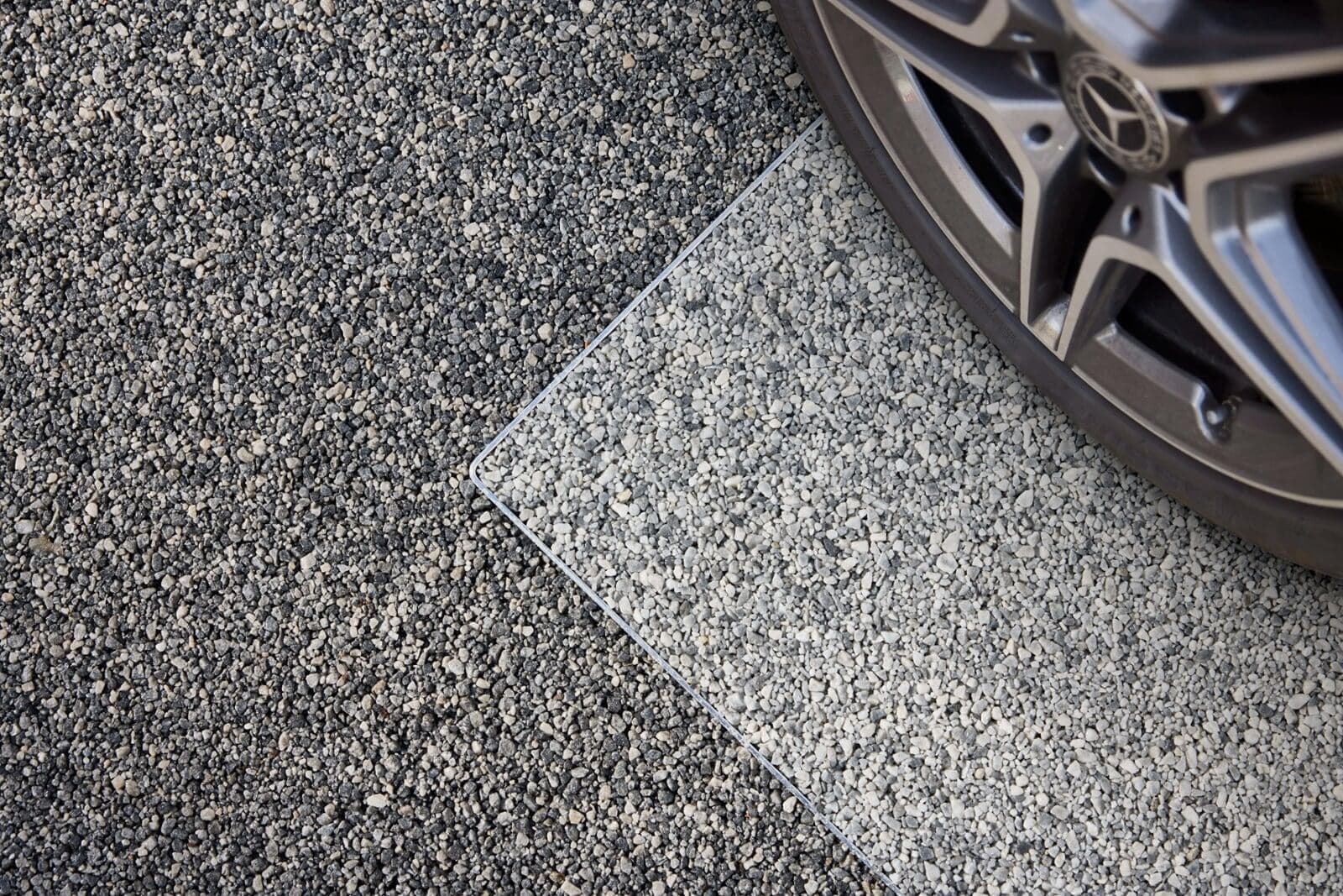 Driveway surface with permeable finish