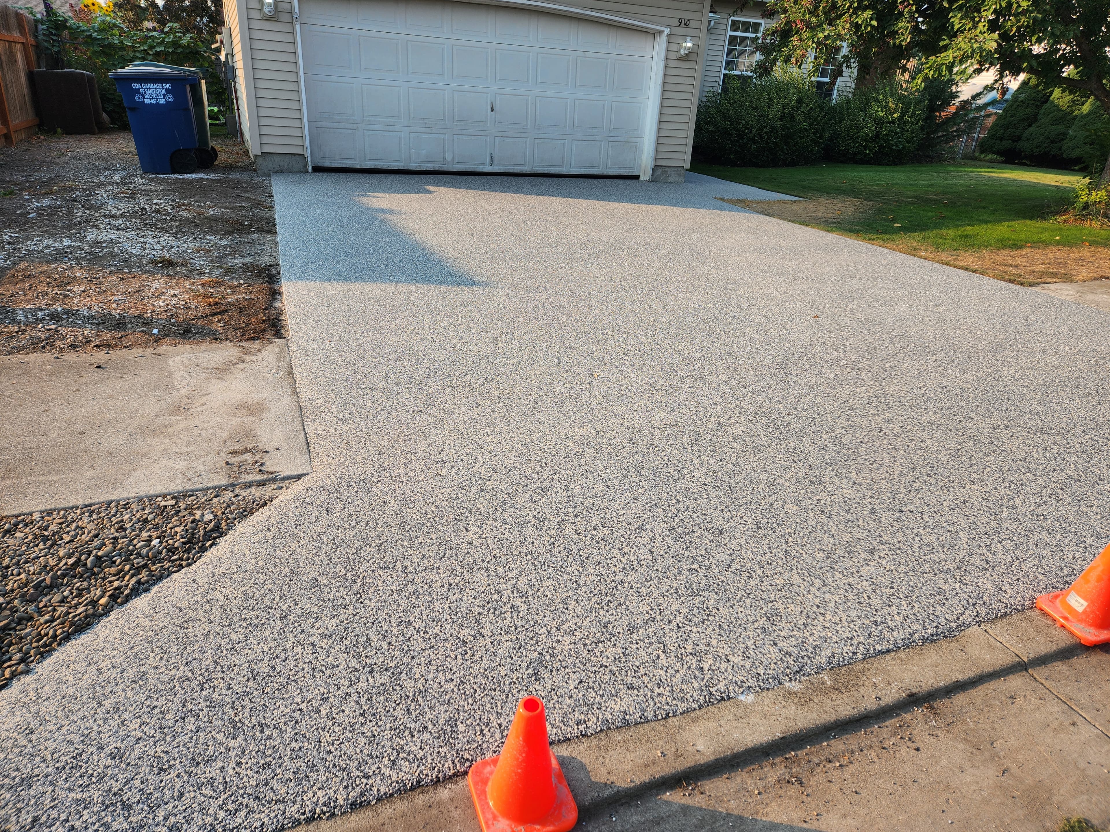 Lake Tahoe grey mix driveway after install