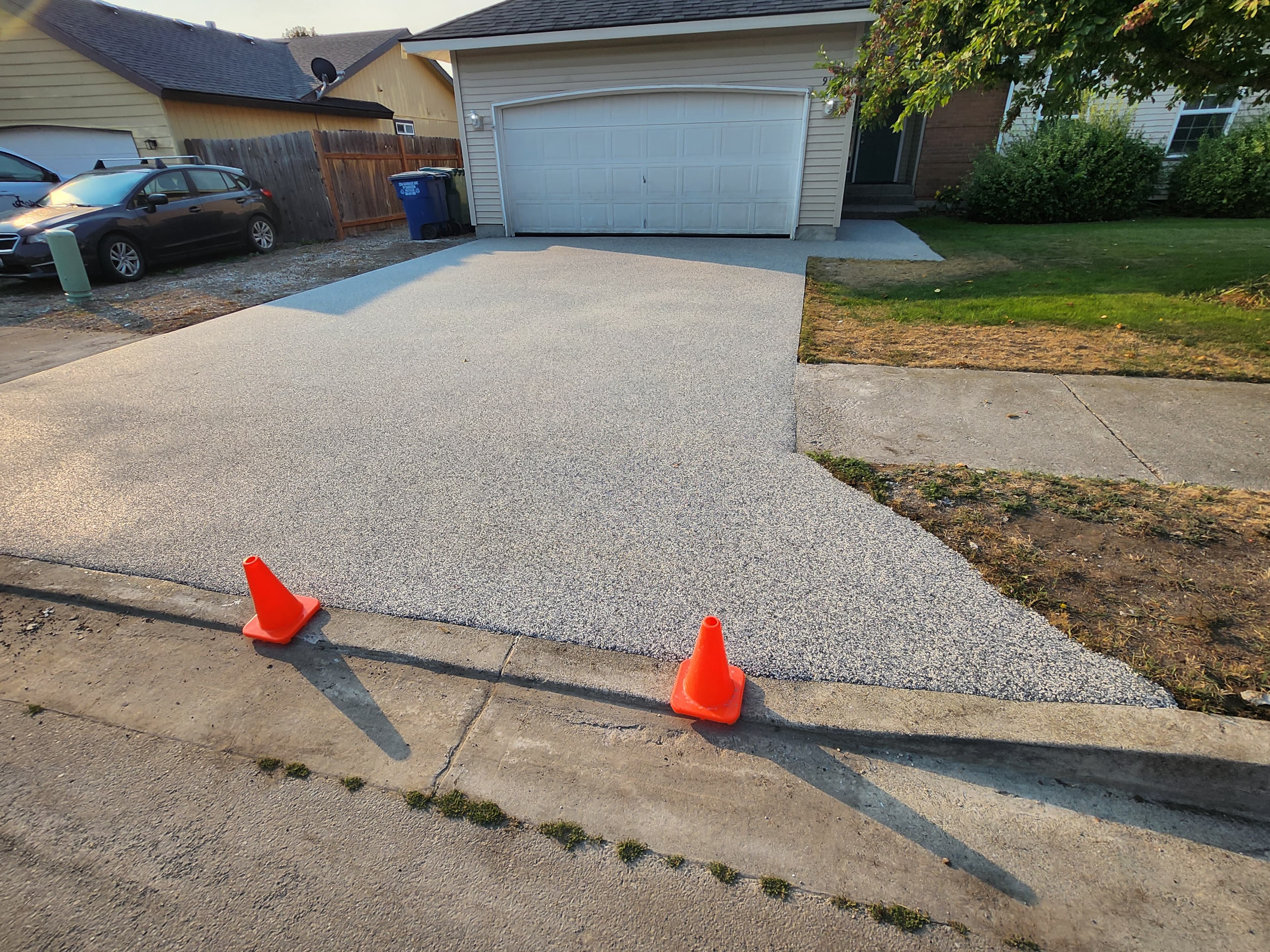 Lake Tahoe grey mix driveway after install