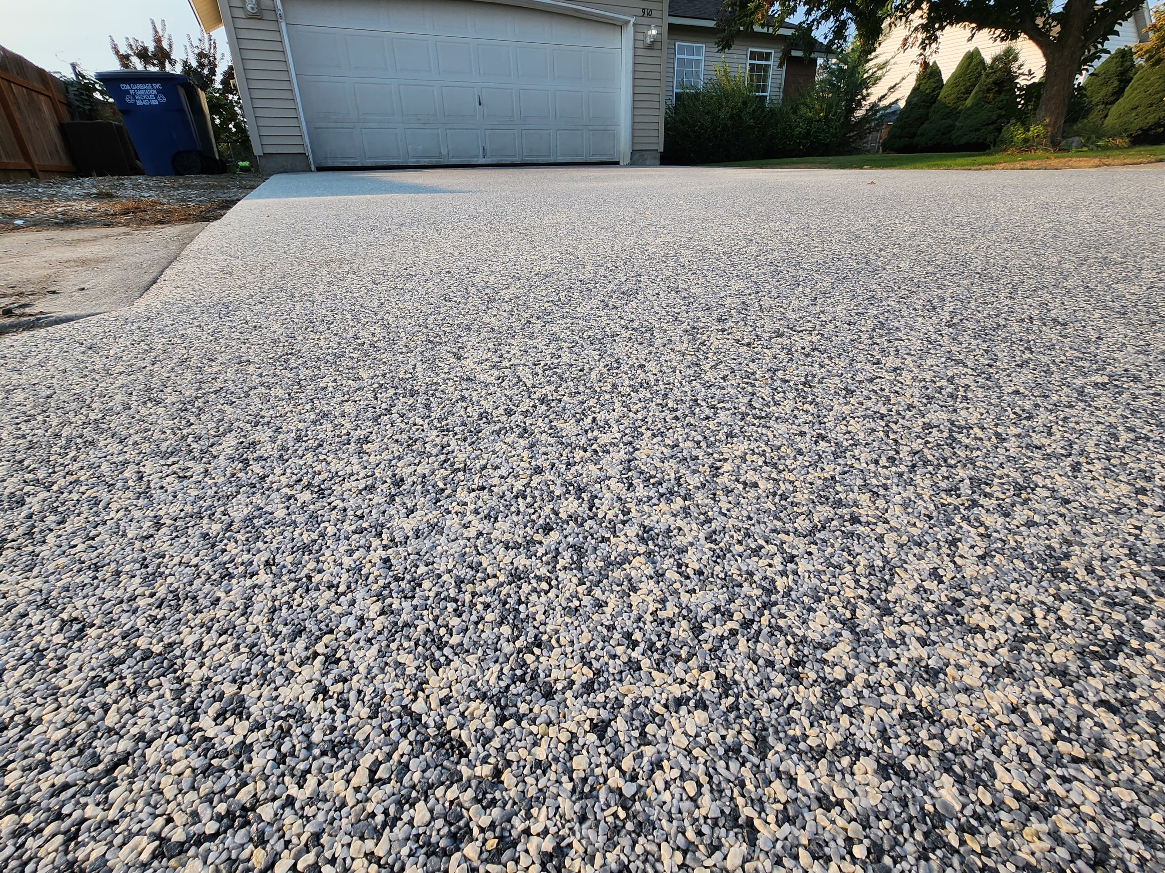 Lake Tahoe grey mix driveway after install