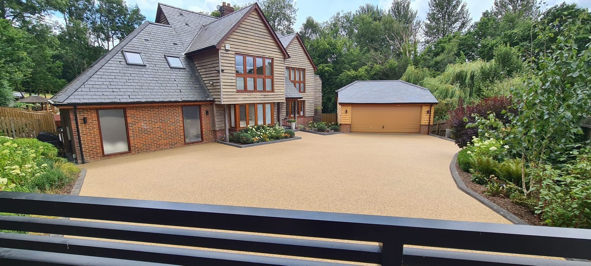 Resin-bound driveway install