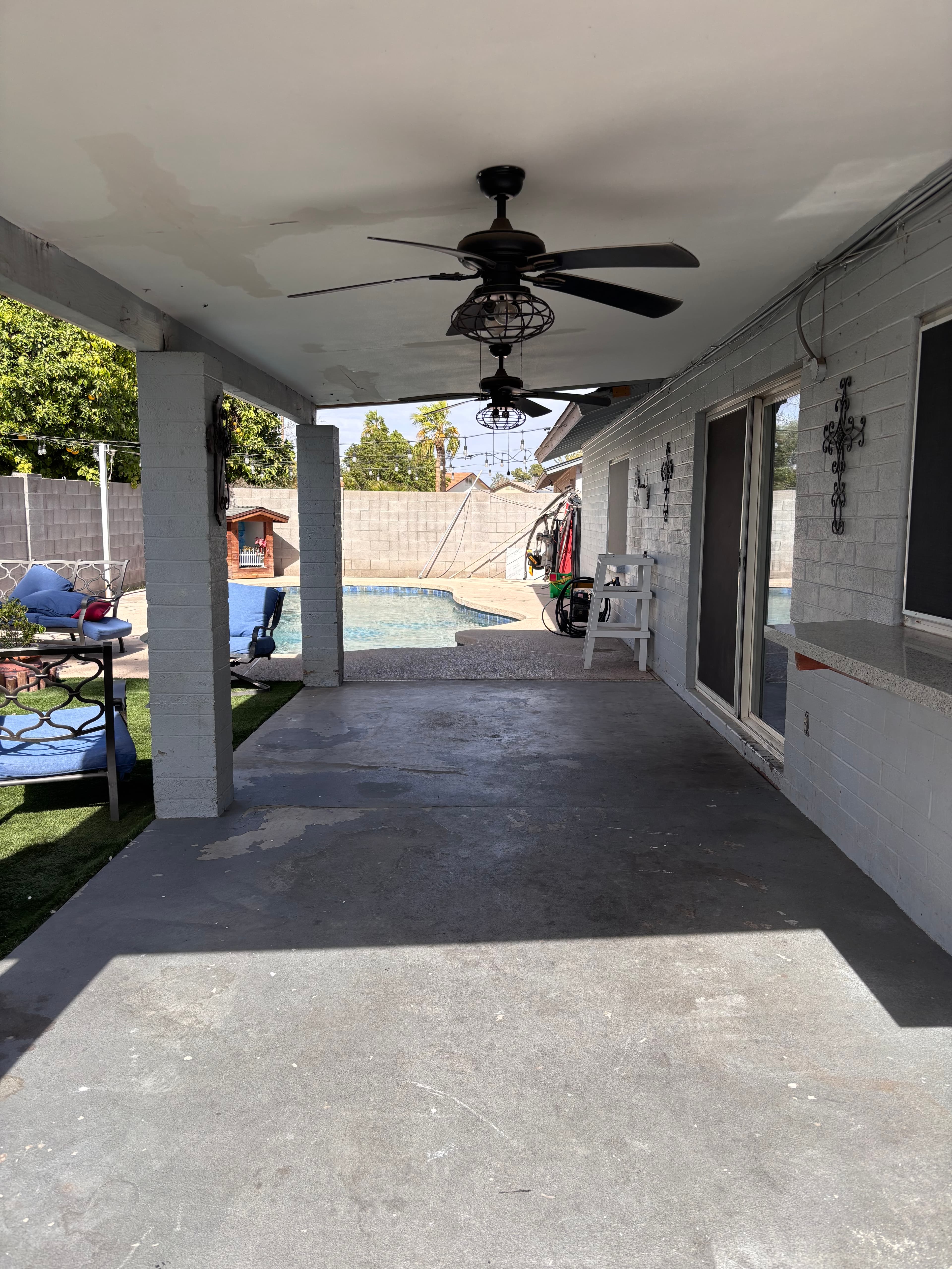 Back patio prep before install